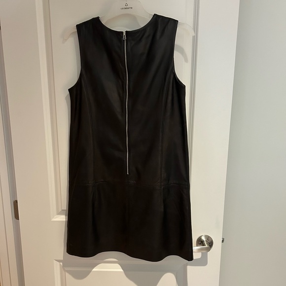 BNWT-blk leather dress sz 8 zipper in back fully lined - Picture 3 of 9